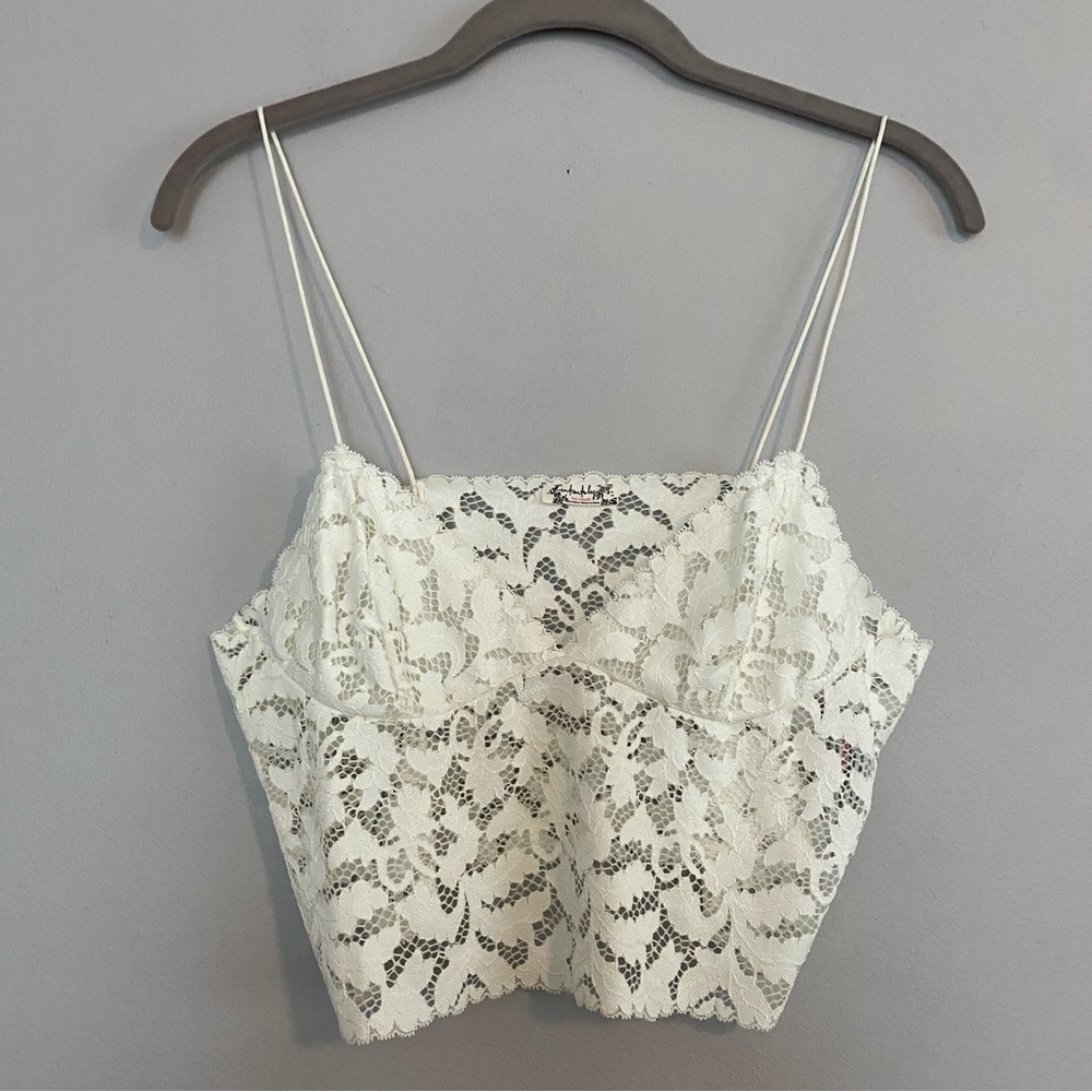 FP Intimately by Free People Off-White Lace Cami - Small